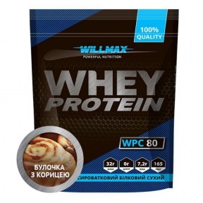 WILLMAX WHEY PROTEIN 80% Булочка с Корицей 920г