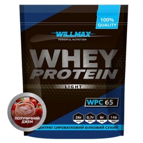WILLMAX WHEY PROTEIN 65% 1кг Клубничный джем