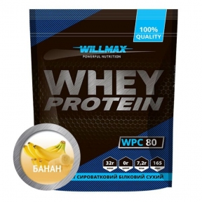 WILLMAX WHEY PROTEIN 80% Банан 920г