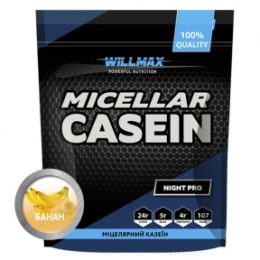 WILLMAX Micellar Casein 80% Банан 900г