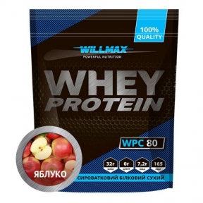 WILLMAX WHEY PROTEIN 80% Яблоко 920г