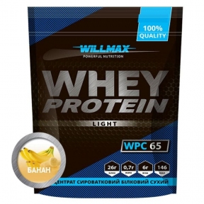 WILLMAX WHEY PROTEIN 65% 1кг Банан