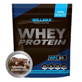 WILLMAX WHEY PROTEIN 80% Шоколад-Лесной орех 920г