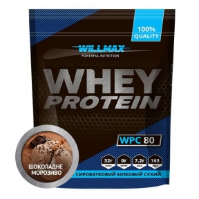 WILLMAX WHEY PROTEIN 80% Шоколадное Мороженое 920г